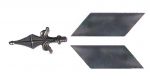 A Steel Weathervane Arrow Point & Flights. Make your own Weather vane.